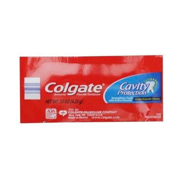 COLGATE TOOTHPASTE SACHET, REGULAR FLAVOR, 0.15OZ (1000/CS)